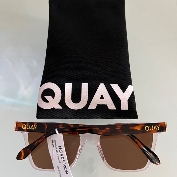 QUAY CEO CAT EYE Tortoise Square Sunglasses - Picture 7 of 8